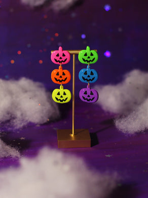 Rainbow Pumpkin Dangles