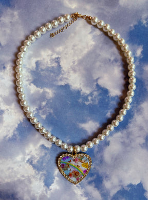 Cloudy Rococo Rhinestone Choker