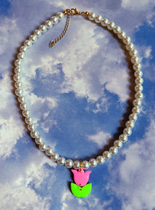 Pink Tulip Choker