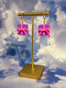 Purple and Pink Present Dangles
