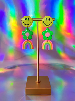 Mini Smiley Daisy Rainbows (Green Daisy)