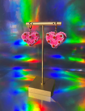 Pink Cherry Cake Dangles