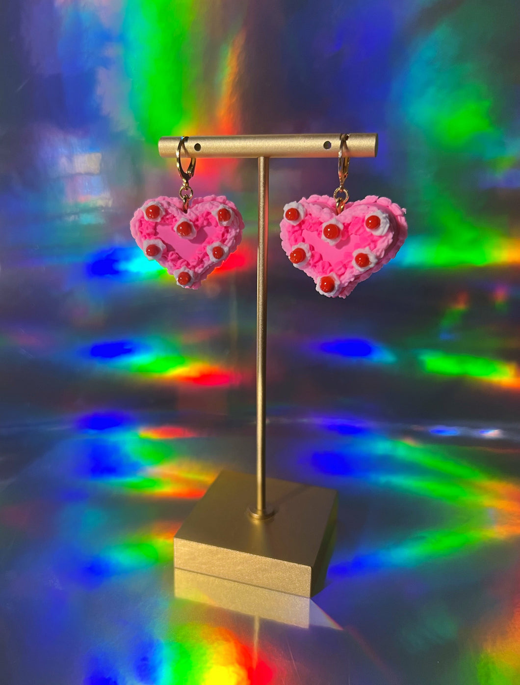 Pink Cherry Cake Dangles