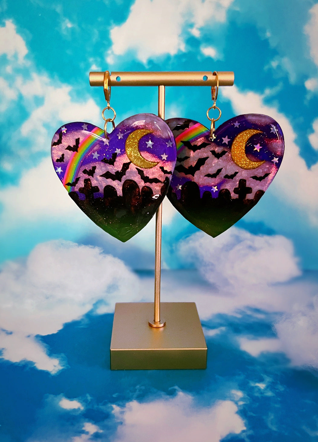 Big Twilight Graveyard Heart Dangles