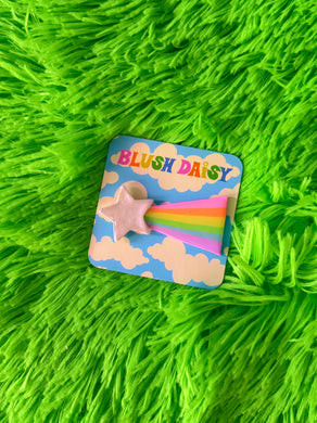Shooting Star Rainbow Barrette
