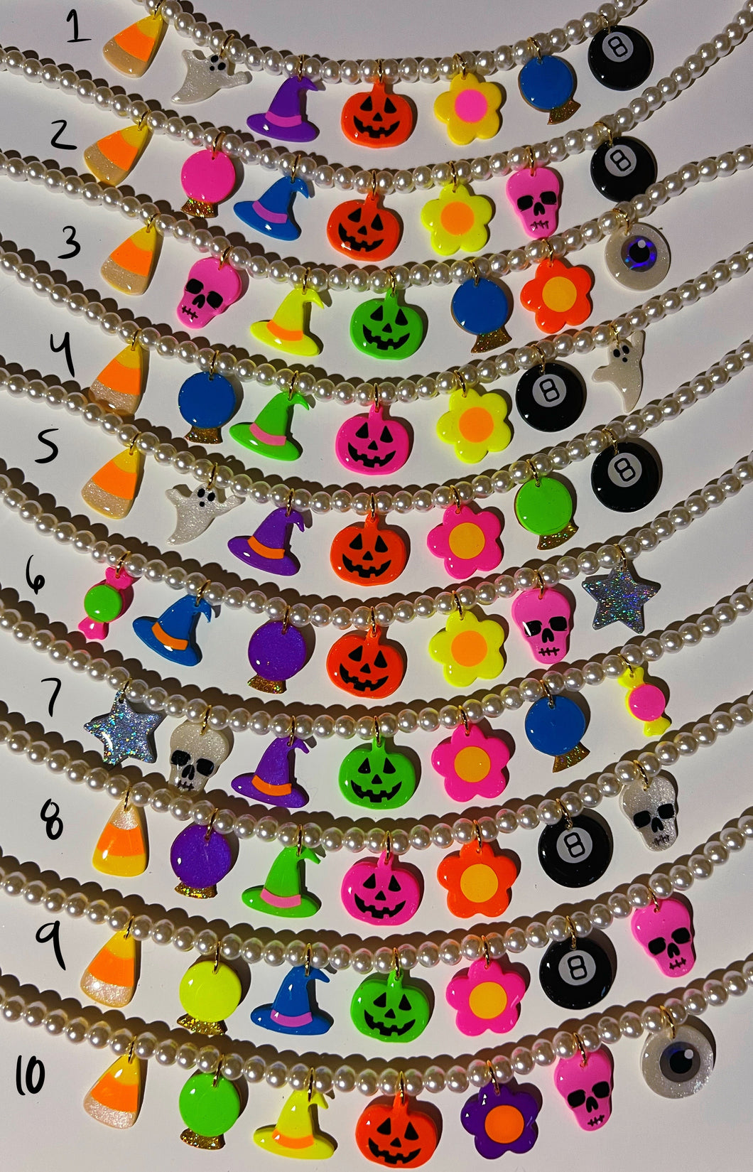 Neon Halloween Charm Choker