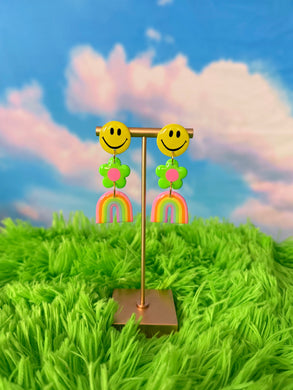 Mini Smiley Daisy Rainbows (Green Daisy)