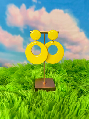 Yellow Mod Hoops