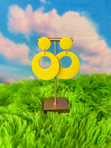 Yellow Mod Hoops