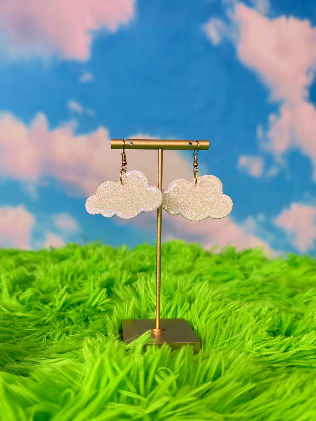 Sparkly Cloud Dangles