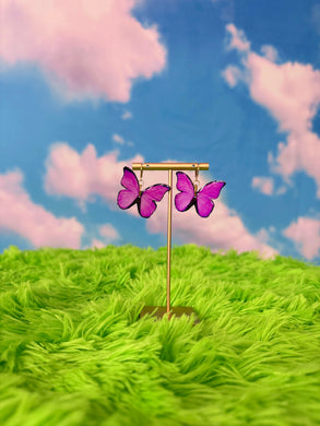 Purple Butterfly Dangles
