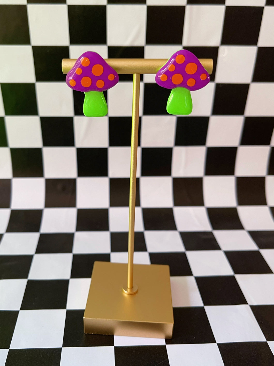 Halloween Mushroom Studs