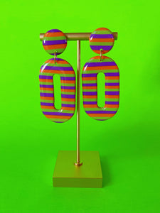 Halloween Striped Mod Ovals