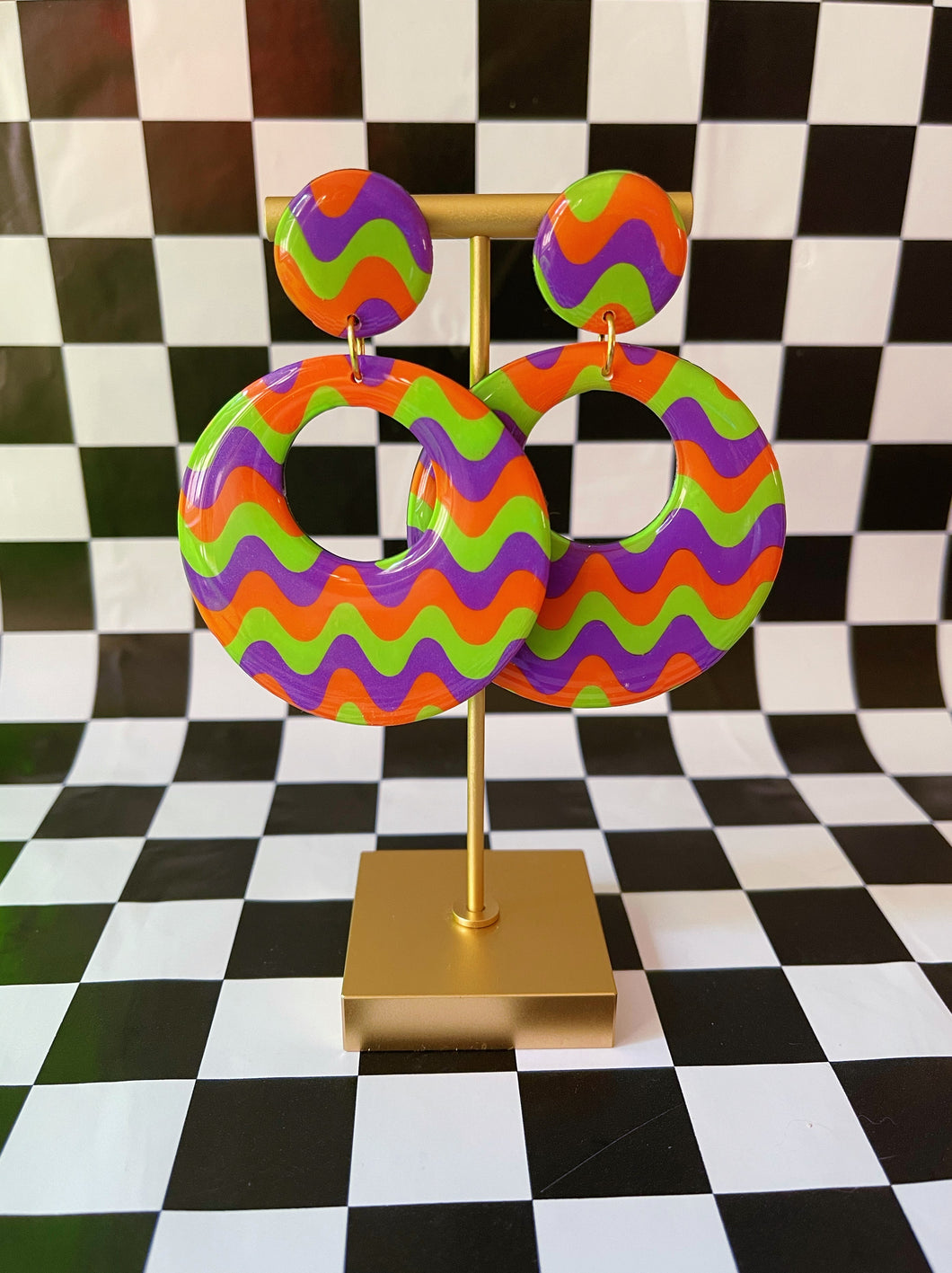 XL Halloween Drippy Mod Hoops