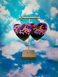 XL Twilight Graveyard Heart Dangles