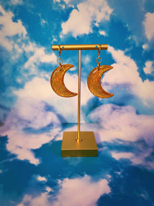 Mini Gold Moon Dangles