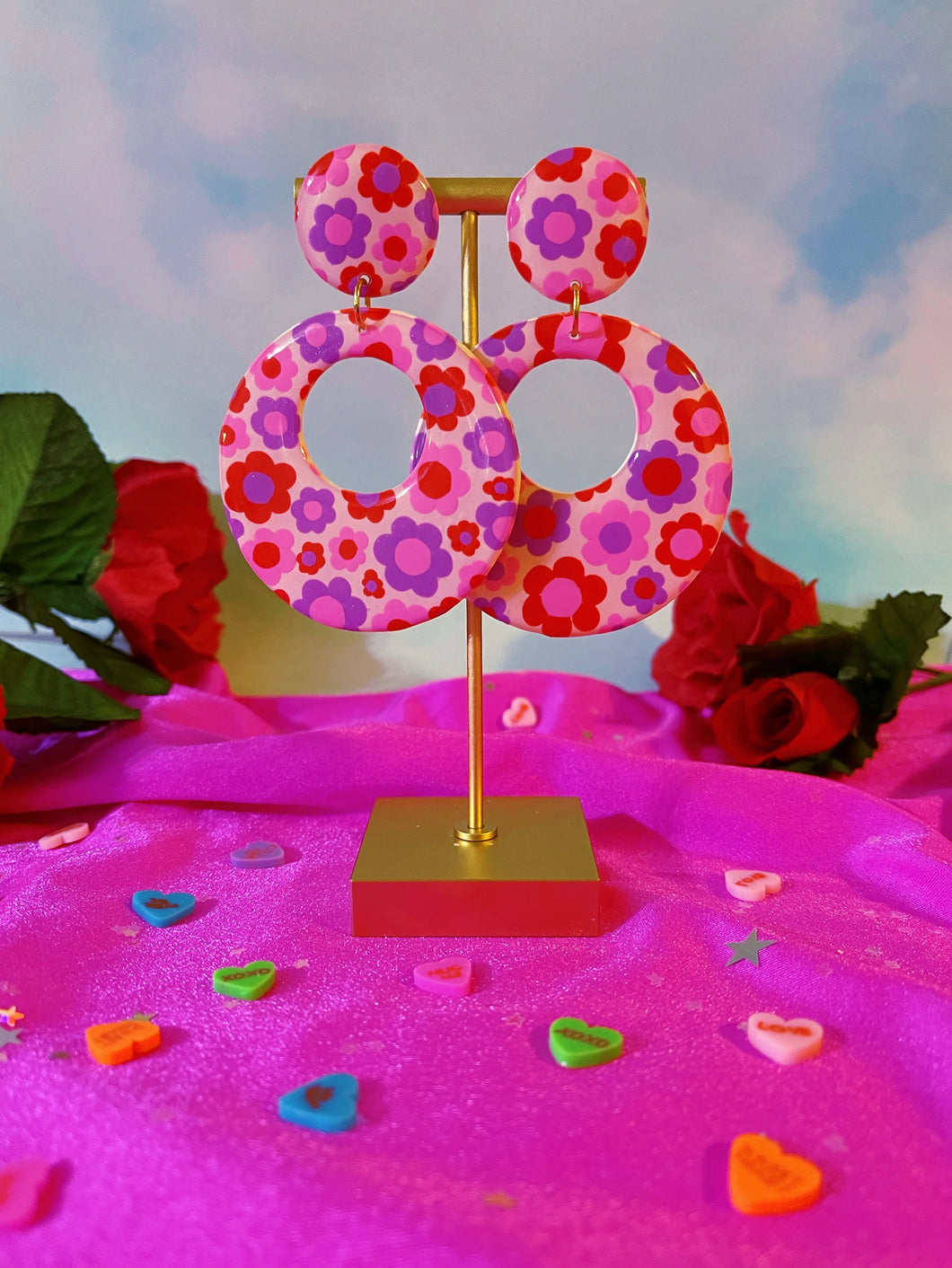 *Big* Valentine's Day Floral Hoops