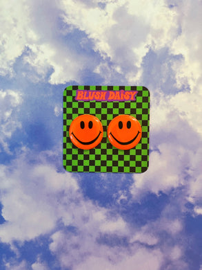 Orange Smiley Studs
