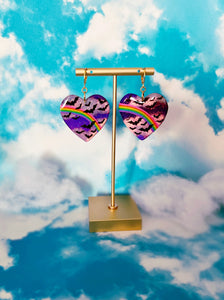 *SALE* Midsize Twilight Daydream Heart Dangles