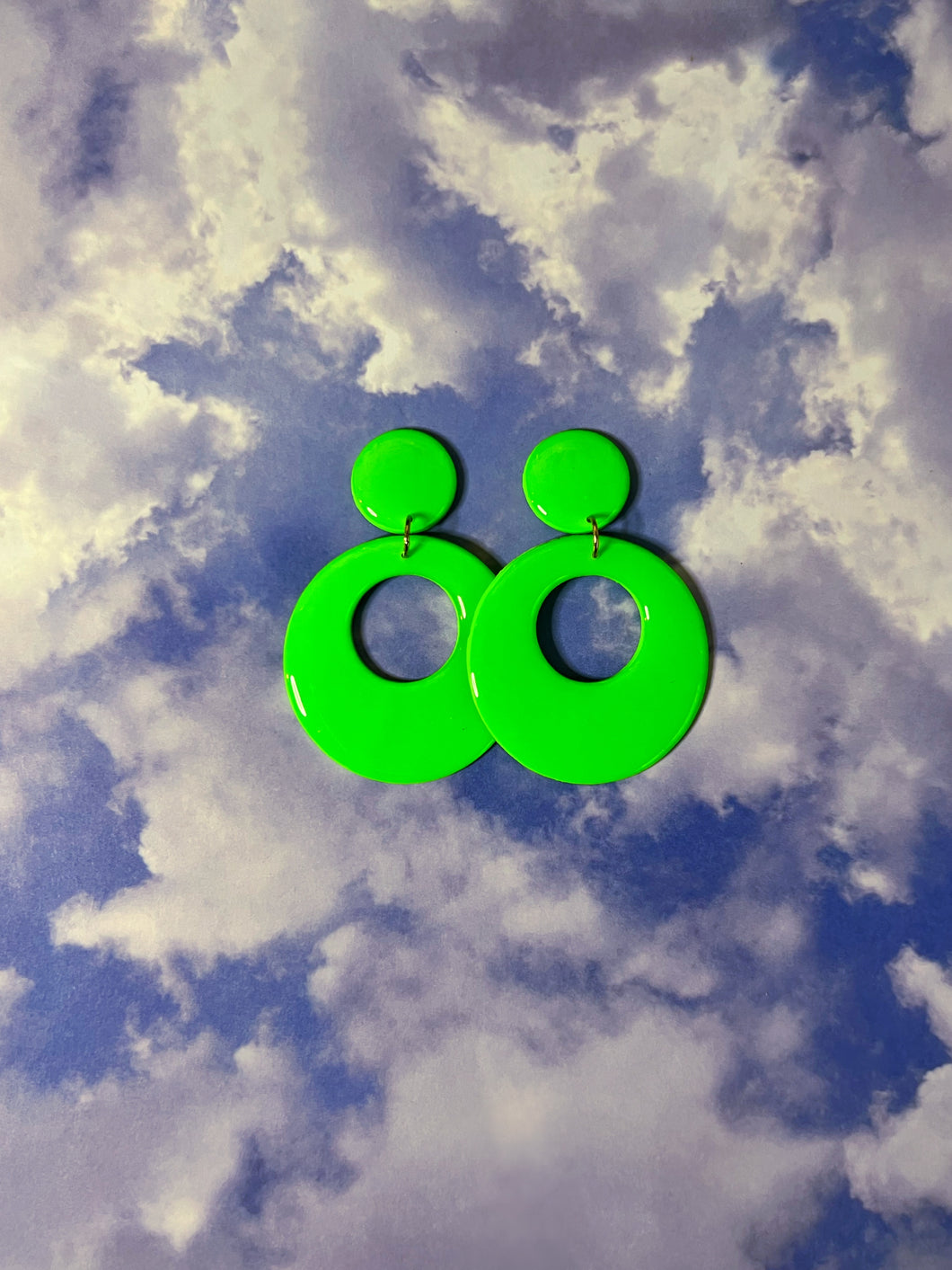 Lime Green Mod Hoops