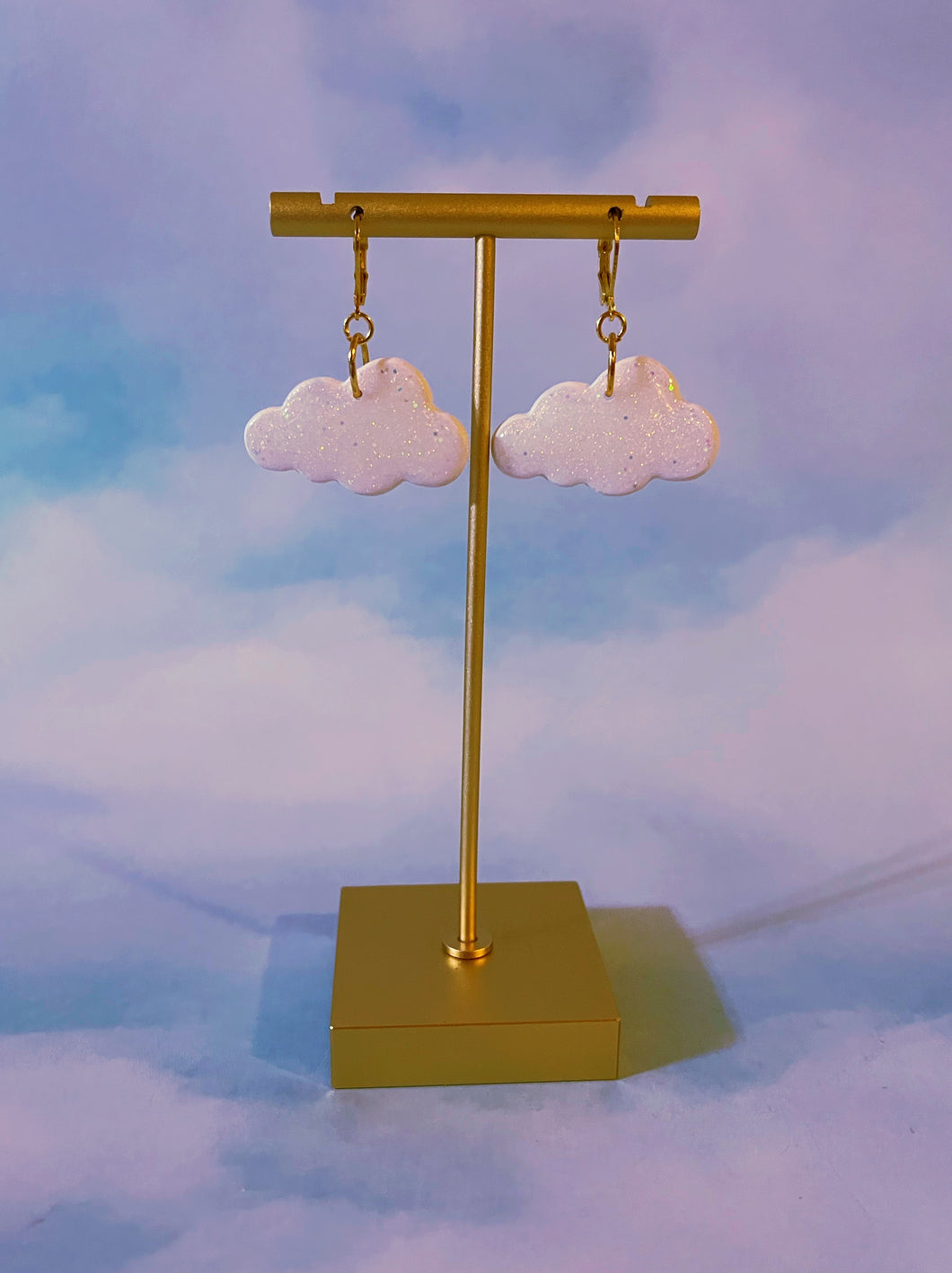 Mini Sparkly Cloud Dangles