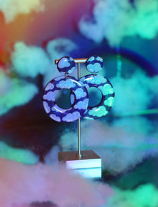 XL Cloudy Night Sky Hoops