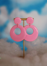 Load image into Gallery viewer, *SALE* Pink Mid Mod Hoops