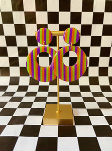 Halloween Striped Mod Hoops