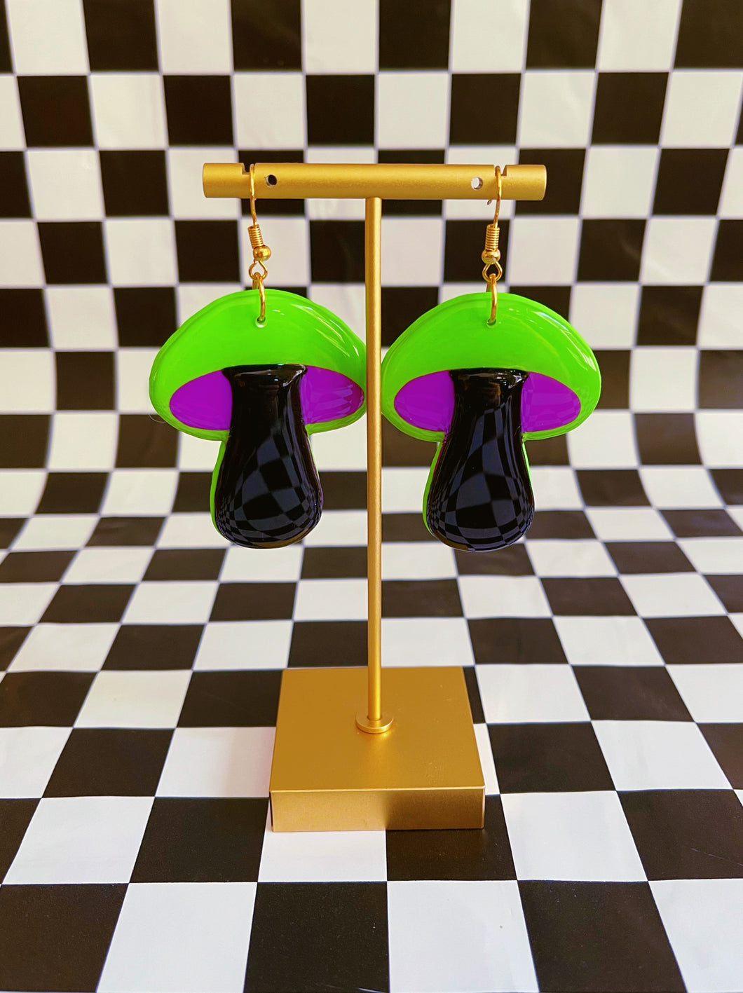 Green and Purple Funky Shrooms