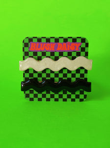 Black and White Wiggle Barrette Set