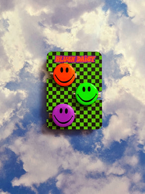 Halloween Smiley Barrette Set
